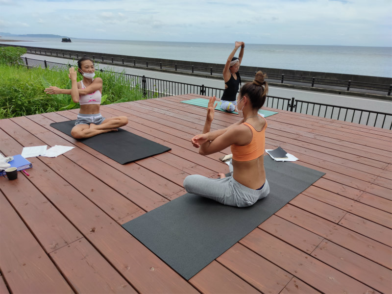 デッキでの練習