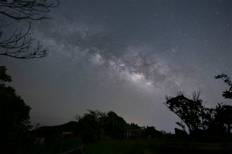 4月に撮影した大宜味村の星空